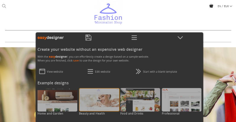 イージーデザイナーの画面キャプチャ